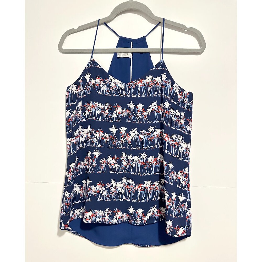 Express Barcelona Reversible Tank Top Tropical Palm Trees XS